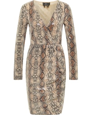 Faina Avondjurk met pailletten naemi Dames beige