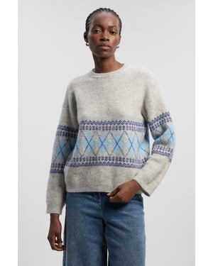 Premium Alpaca Wool Blend Fairisle Knitted Jumper