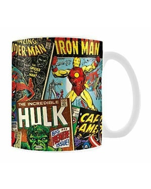 Marvel Retro Comic Cover Mug (Flerfärgad)