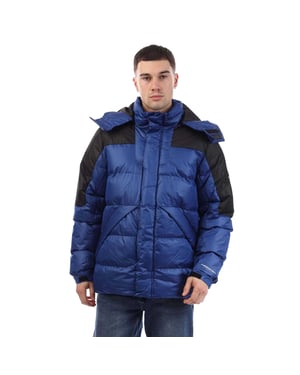 Crosshatch Heren Camptor jas met panelen (Blauw)
