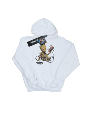 Marvel Jongens Guardians Of The Galaxy Groot Tape Hoodie (Wit)