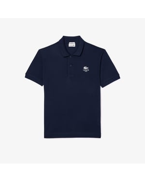 Lacoste L.12.12 Handtekening Klassiek Polo Shirt voor Volwassenen (Marineblauw)