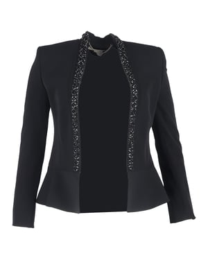 Stella McCartney Utsmyckad Blazer i Svart Ull