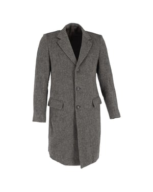 Jil Sander Long Coat in Grey Wool