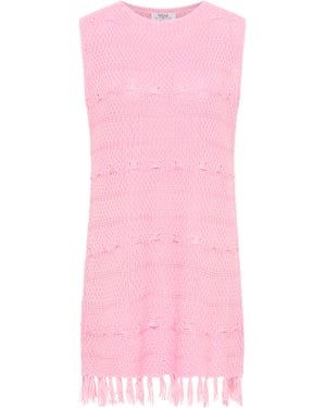 usha Gebreide jurk Dames roze