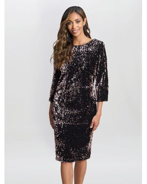 Arianne Sequin Velvet Dress