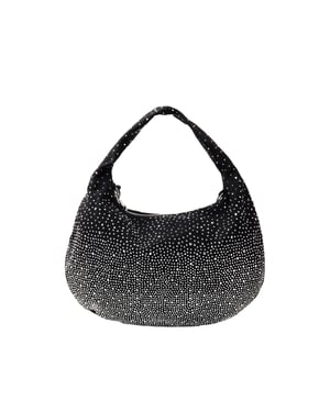 Faina Schoudertas met strass steentjes Dames zwart