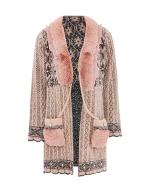 Faina Vest Dames roze/zwart