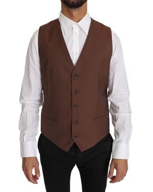 Bruine Wol Vest Tsh2649