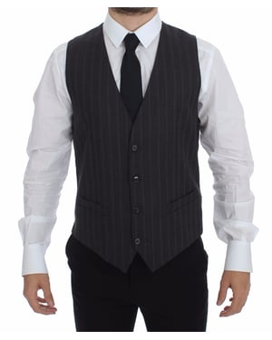 Grijs Gestreept Vest