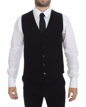 Zwart Gebreid Vest