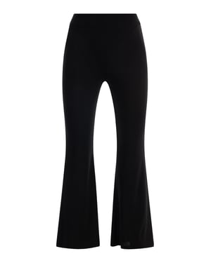 Faina Jerseybroek met glanzend garen Dames zwart