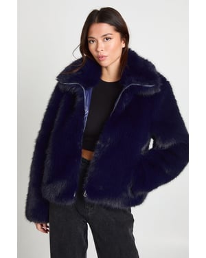 Vintage Look Faux Fur Jacket