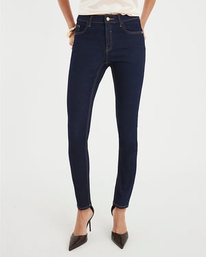 River Island Womens Skinny Jeans Blue Denim Mid Rise
