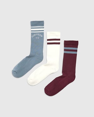 River Island Mens 3 Pack Socks Multi Colour Essentialism
