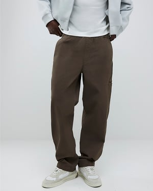 River Island Mens Trousers Brown Loose Fit Pull On