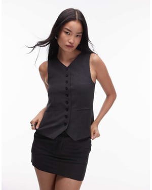 Topshop skräddarsydd minikjol i kolgrå