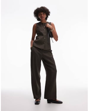 Topshop koord pinstripe jogger i kaki BRUN