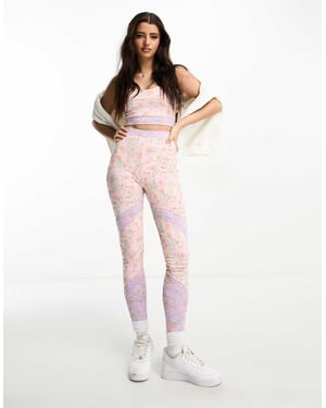 Miss Selfridge blandade panel leggings-set i småblommigt mönster