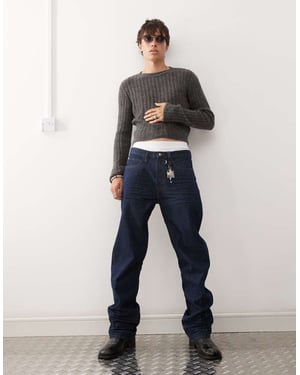 Cheap Monday Anti rigid raka jeans i extra blå tvätt