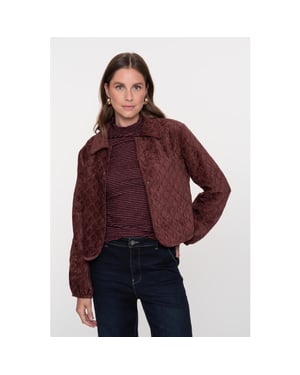 Geisha 55800-10 jacket quilted velvet