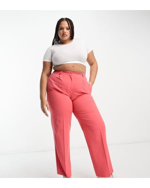 ASOS DESIGN Curve vardagliga slappa pojkbyxor i korall