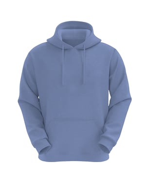 VR2 Denim Mens Plain Hoodie Long Sleeve Pullover