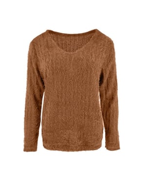FOS Amsterdam Fos trui bella chenille camel