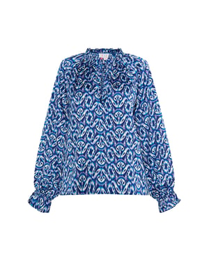 IZIA Blouse Dames Blauw Veelkleurig