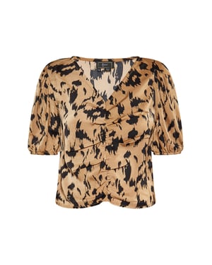 Faina Blouse Dames Camel Veelkleurig