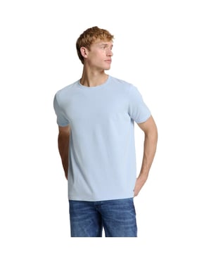 No Excess T-shirt crewneck solid relief knit sky
