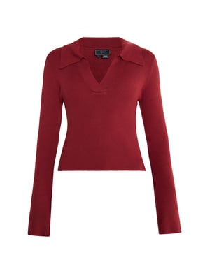 Faina Jumper Dames wijnrood