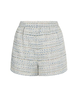 Faina Bouclé korte broek Dames Lichtblauw Veelkleurig