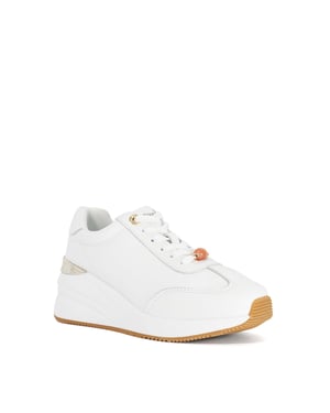Dune Ladies Elaties - Wedge Lace-Up Trainers