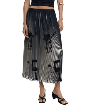 Plisséd Midi Rok