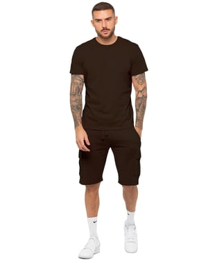 Enzo | Heren Trainingspak met T-Shirt en Korte Broek Set