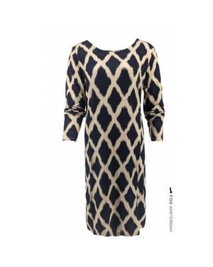 FOS Amsterdam Fos jurk fiona ruit navy