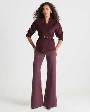 River Island Womens Wide Leg Jeans Red High Rise Palazzo