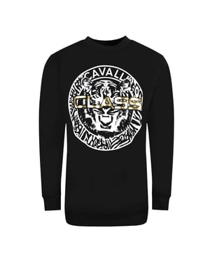 Cavalli Class Large Circle Logo Dames Zwarte Sweatshirt