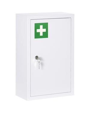 4goodz Medicijnkastje metaal ehbo-kastje met slot 14x30x46 cm -