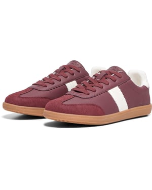 ONLY Amber Polyester Dam Burgundy/cream Sneakers