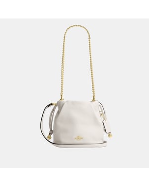 Faye Mini Drawstring Bag With Ruching