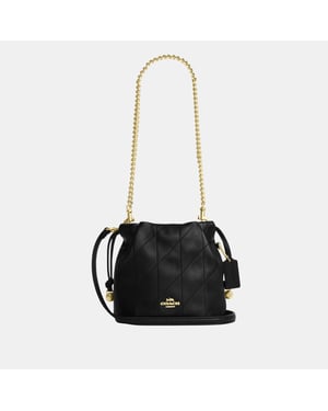 Faye Mini Drawstring Bag With Quilting