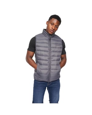 Crosshatch Heren Gattering Gewatteerd Gilet (Houtskool Camo)