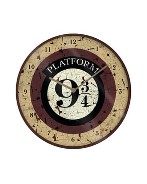 Harry Potter Platform 9 3/4 Wall Clock (Cream/Brown)