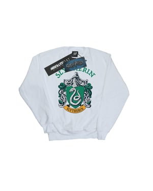 Harry Potter Sweatshirt met Slytherin helm voor meisjes (Wit)