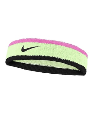 Nike Swoosh Colour Block Headband (Volt/Pink/Black)