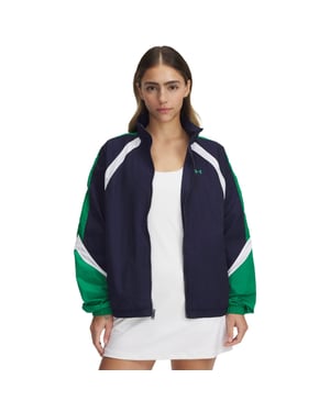 Under Armour Dames/Dames Icon Crinkle Jas (Blauw/Groen/Wit)