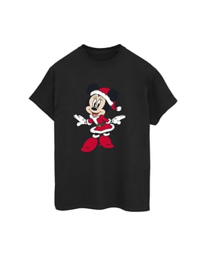 Disney Dames/Dames Minnie Mouse Kerst Vriendje T-shirt (Zwart, Zwart)