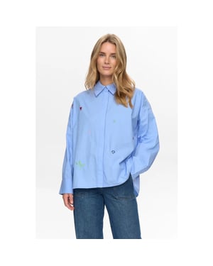 Nümph Nujuna shirt 706270 hydrangea